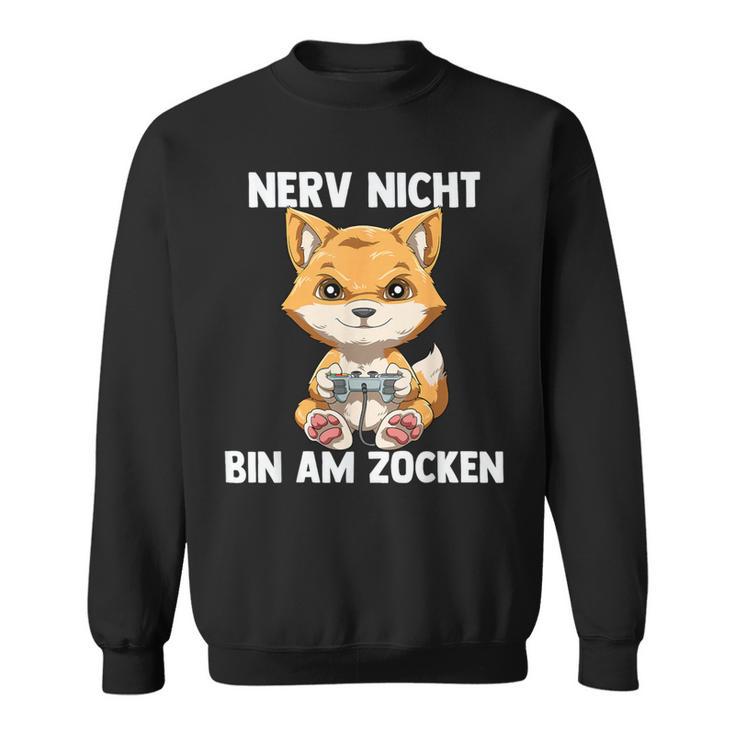 Bin Am Zocken Gaming Fox Sweatshirt