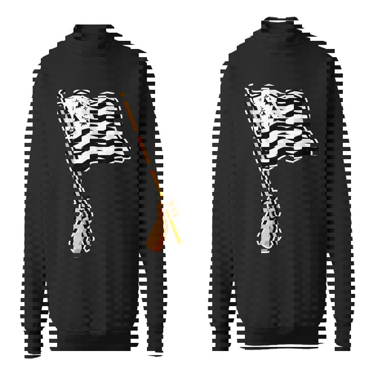 Bretagne Main Brandissant Le Drapeau Breton Gwenn Ha Du Sweater e