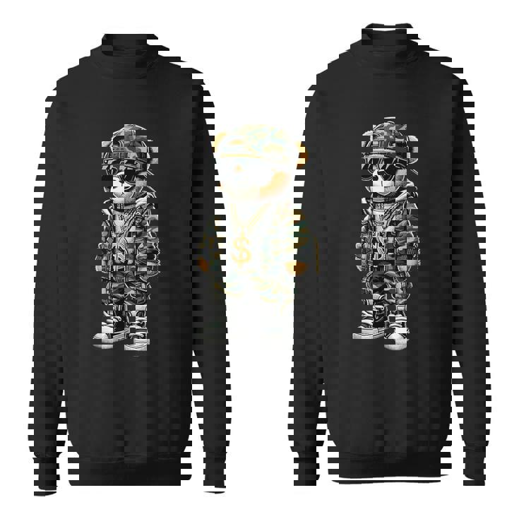 Camo Hip Hop Teddy Bear Camouflage Sweatshirt Camo Hip Hop Teddy Bear Camouflage Sweatshirt