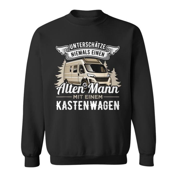 With Camper Underschatz Niemals Eine Alte Mann Mit Boxan Sweatshirt