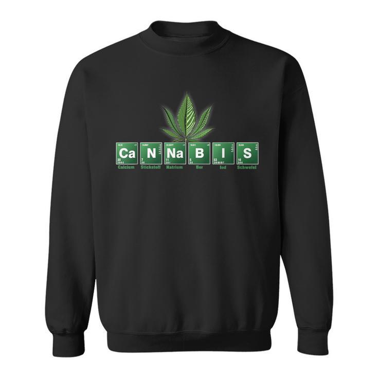 Cannabis Periodensystem Marijuana Hemp Leaf Sweatshirt