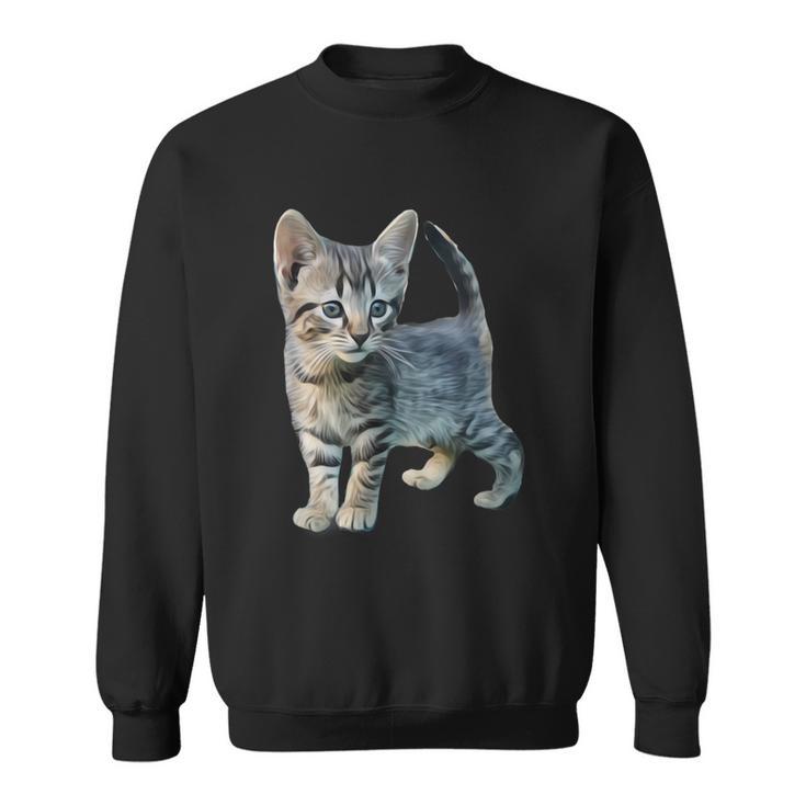 Cat Kitten Cute Fur Nose Kitty House Tiger Sweatshirt