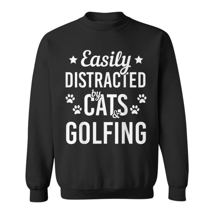 Cat Lover Golf Lover Cats And Golfing Golfer Cat Sweatshirt