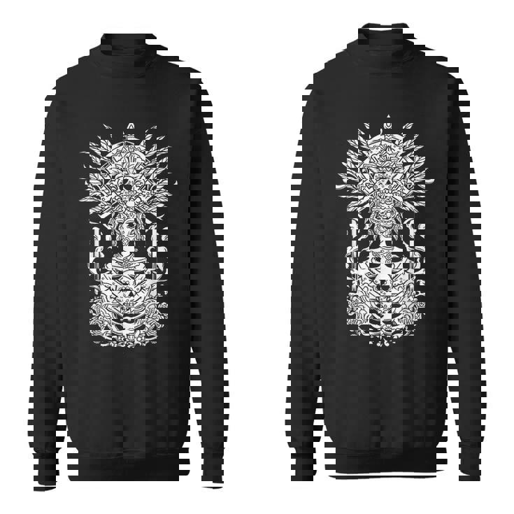 Catrina Blanche Dia De Los Muertos Sweater e