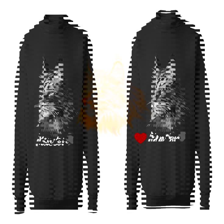 Chat Maine Coon Chat Amoureux Coeur Cadeau Chats Sweater e