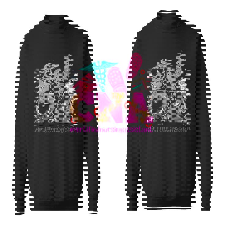 Cna Pink Ribbon Breast Cancer Awareness Warrior Survivor Sweatshirt
