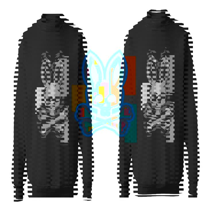 Colorful Skull And Crossbones Bad Rabbit Bunny Christmas Sweatshirt