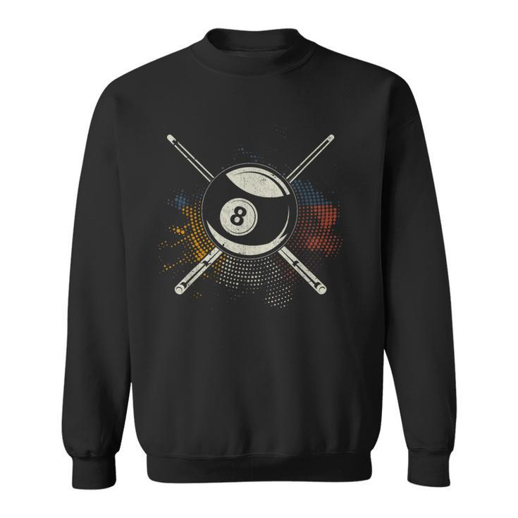 Colourful Billiard Cue Pool 8 Ball Billiard Sweatshirt