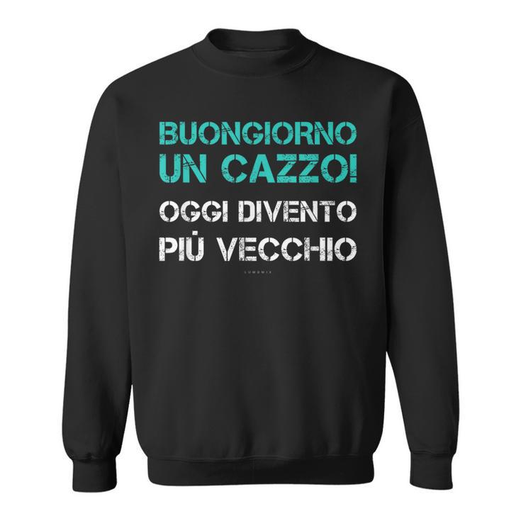 Felpa Uomo Divertente 'BUONGIORNO UN C***O' – Con Cappuccio E Tasca, 40% Cotone 60% Poliestere, JHK