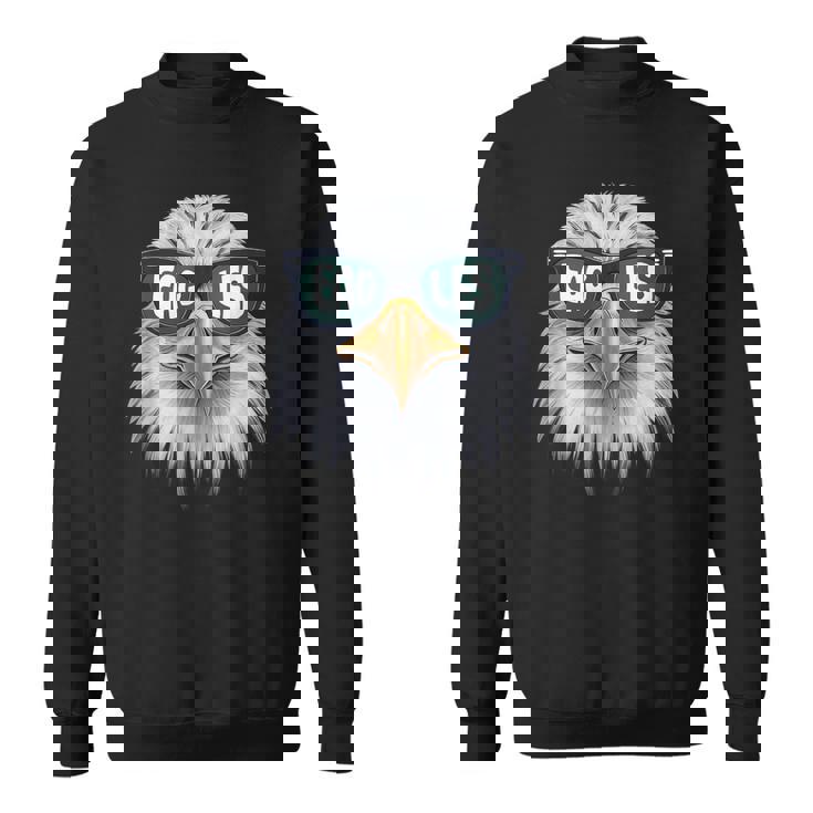 Cool Face Eagles With Sunglasses Vintage Eagles Flying Bird Sweatshirt