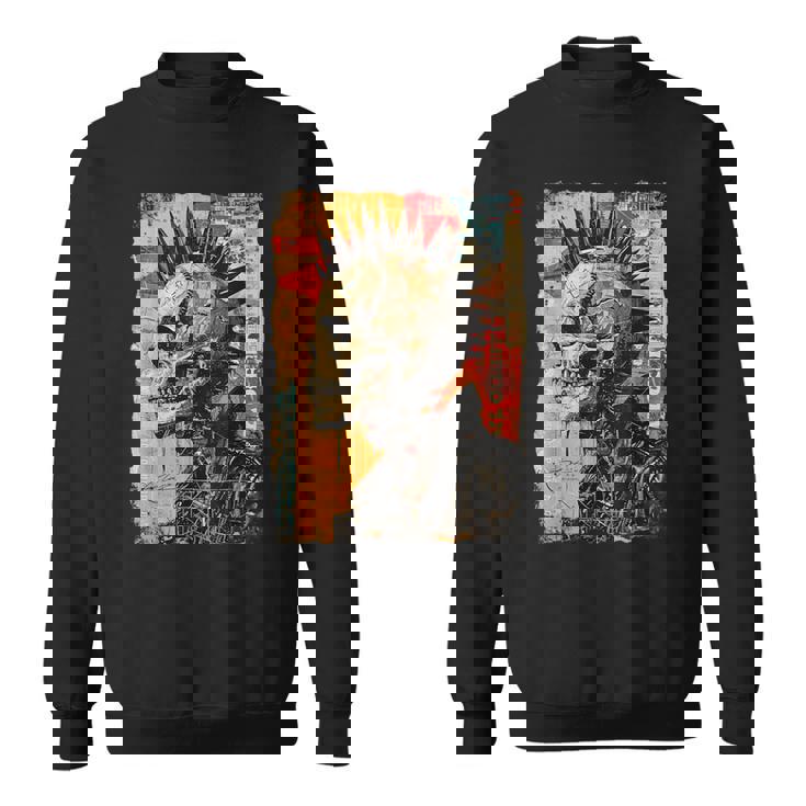 Crâne De Motard Graffitiintage Horreur Crâne Sweater e