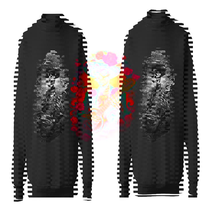 Crâne En Sucre Jour Des Morts Dia De Los Muertos Mariachi Sweater e