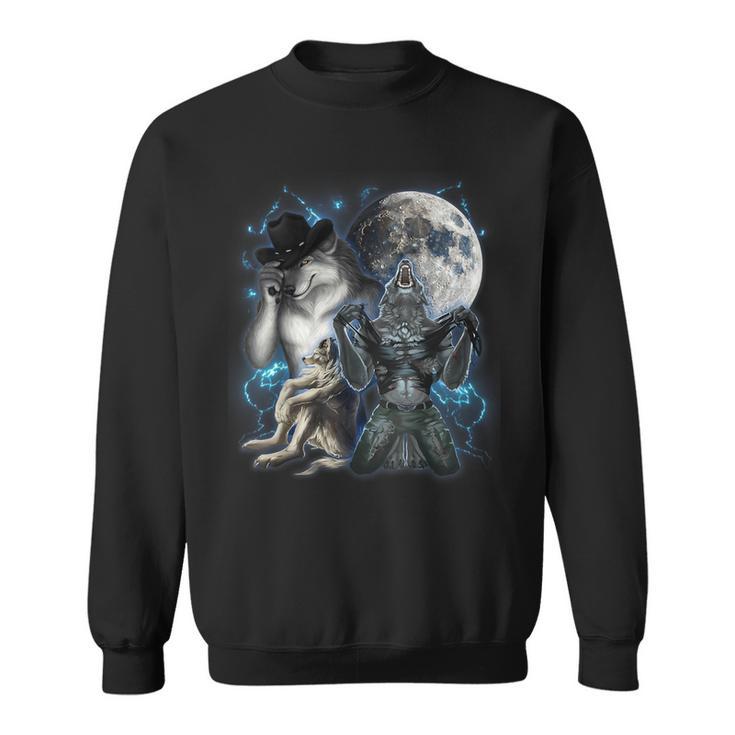 Cringe Alpha Wolf Meme Werewolf Sweatshirt