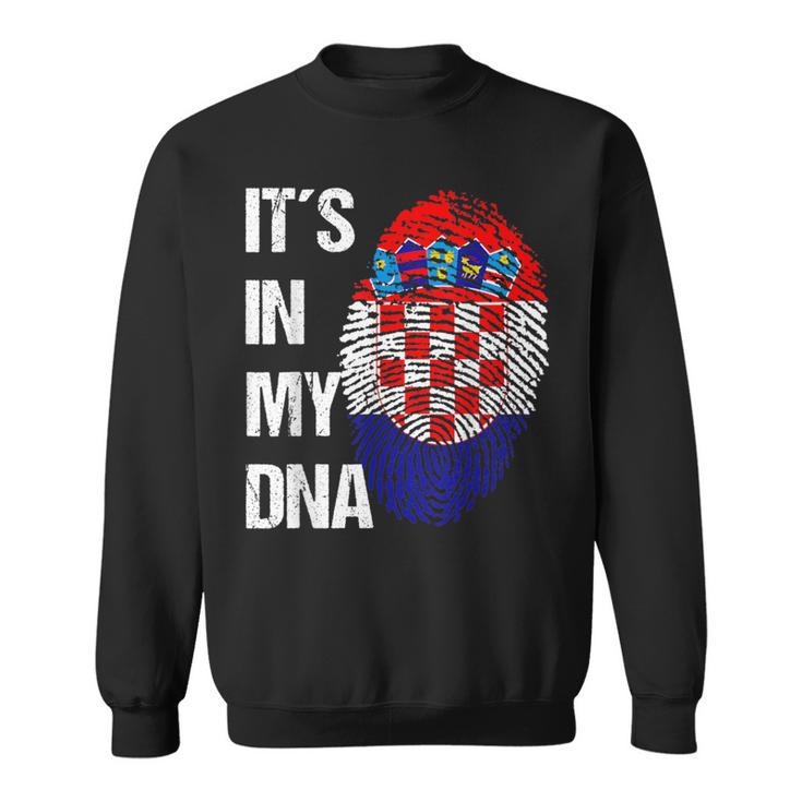 Croatian Flag Dna Fingerprint Croatia Sweatshirt