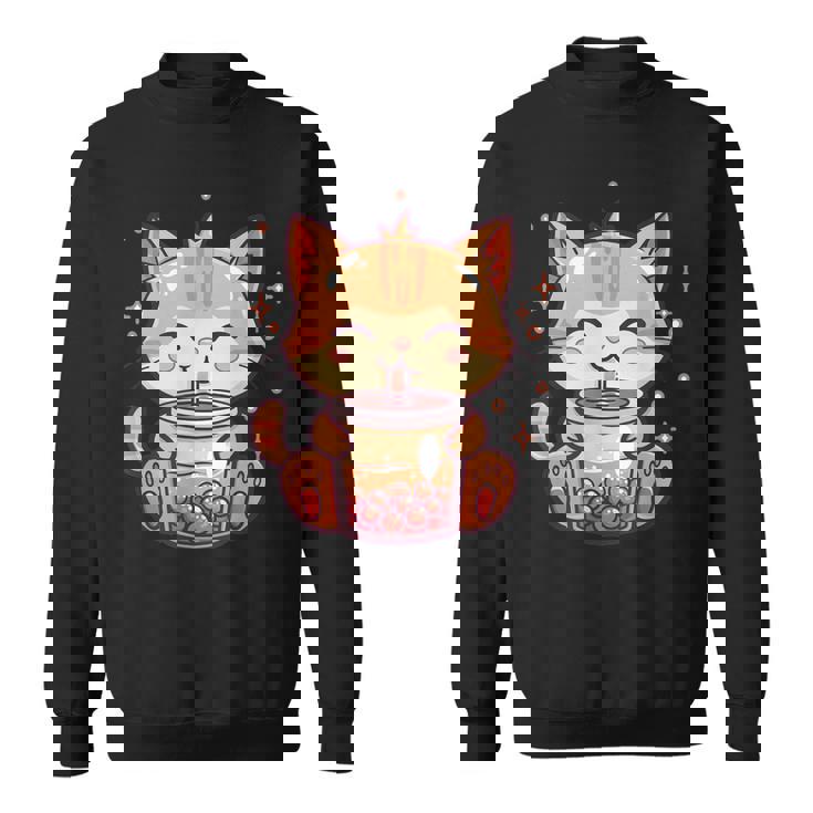 Cute Cat Boba Tea Bubble Tea Anime Kawaii Neko Sweatshirt