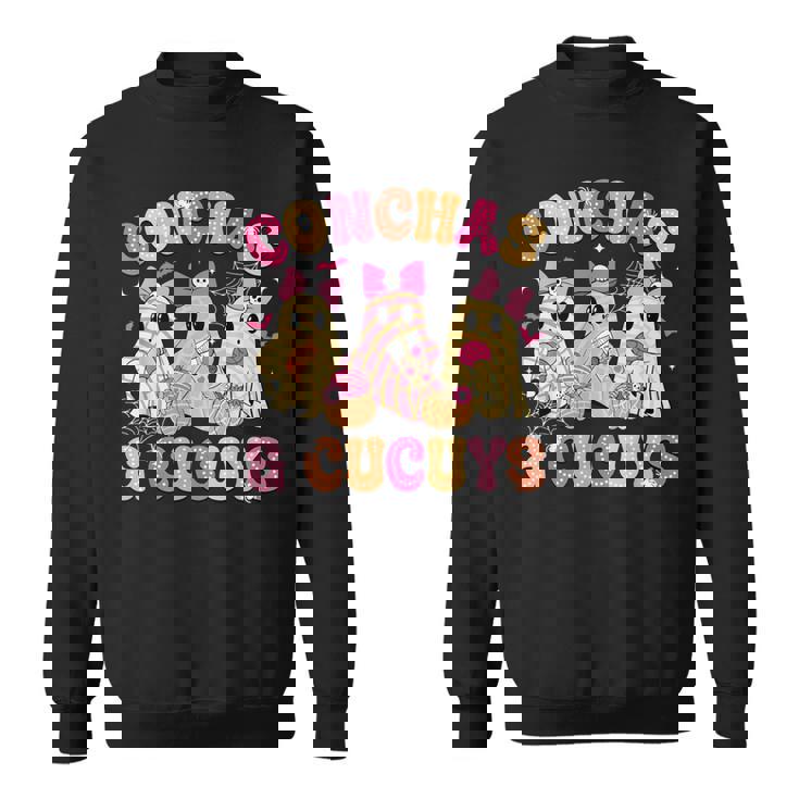 Cute Conchas And Cucuys Ghost Mexican Halloween Ghost Sweatshirt