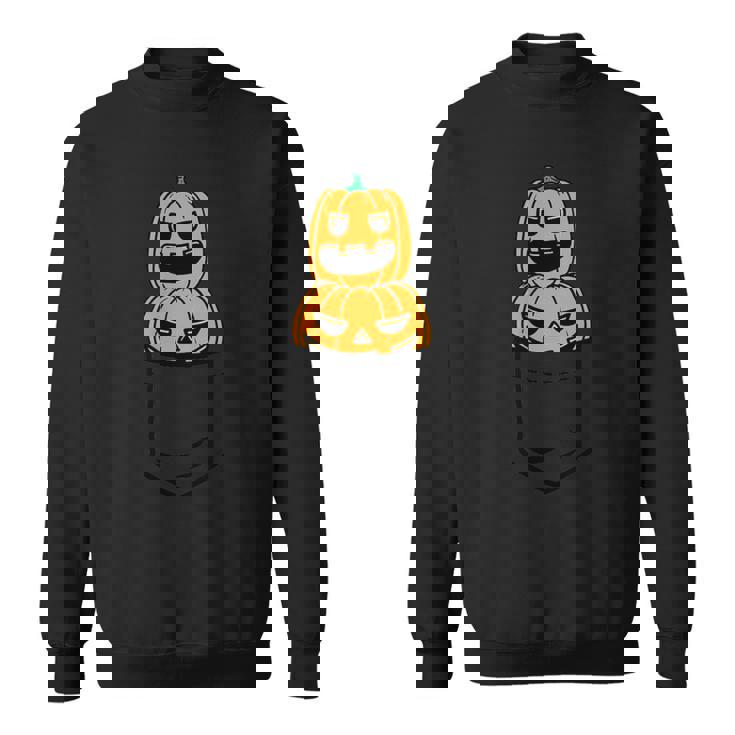Cute Scary Pumpkins In Your Pocket Halloween Costume Sweatshirt