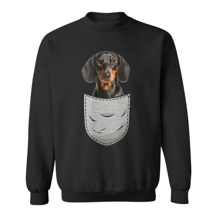 Dachshund Teckel Dachshund Chest Pocket Dog Owner Sweatshirt