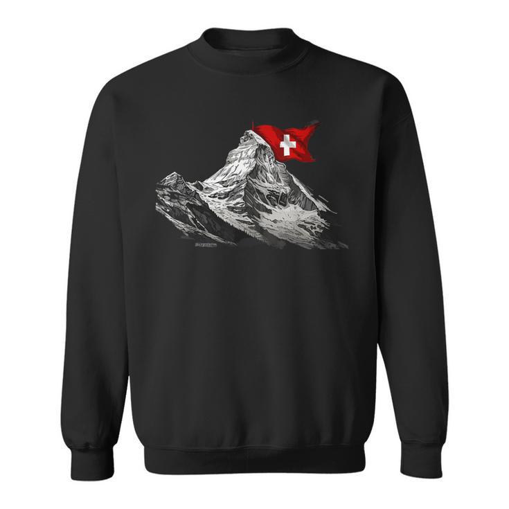 Das Matterhorn In Zermatt Switzerland Alps Mountain Sweatshirt