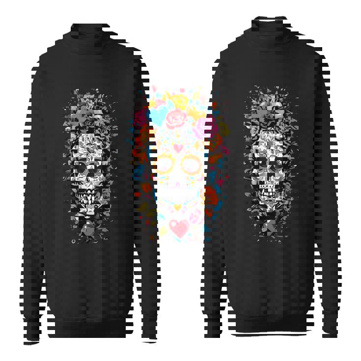 Dia De Los Muertos Crâne En Sucre Motif Jour Des Morts Sweater e