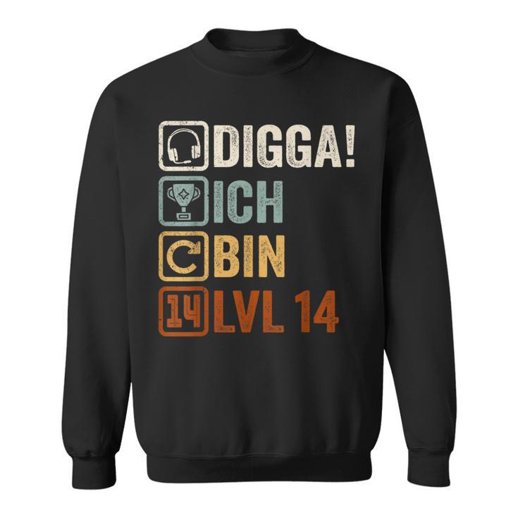 Digga Ich Bin 14 Jahre 14Th Birthday Boy Gamer Sweatshirt