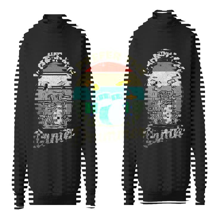 Divertido Rock Music Band Drum Player Retrointage Camisa de entrenamiento