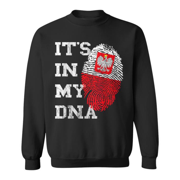 Es Ist In Meiner Dna Polska Genetik Polish Roots Poland Sweatshirt