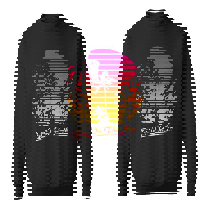 Fun In The Sun Cool 80S Palm Trees Summer Sunset Long Sleeve