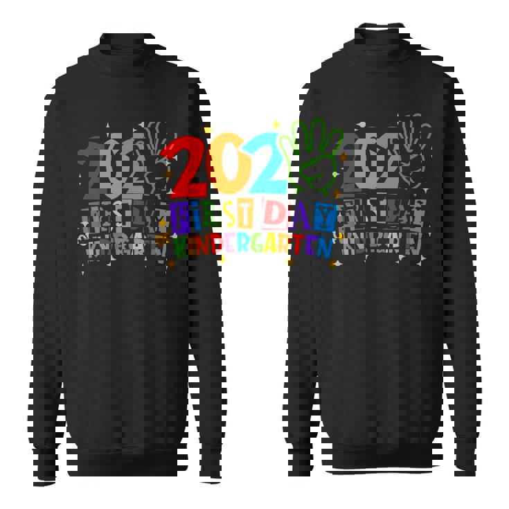 Back To School Happy First Day Of Kindergarten 2024 Sweatshirt
