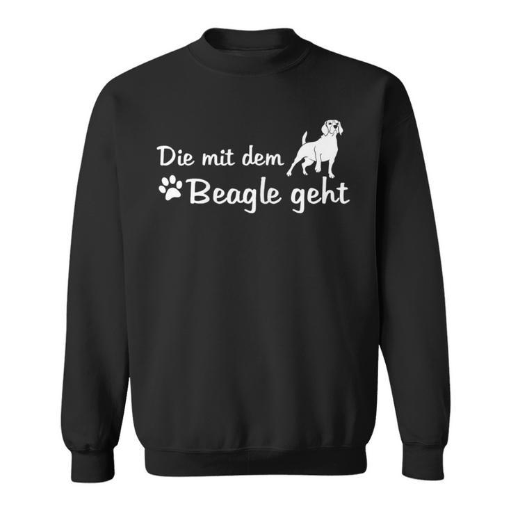 Cute Dog Heartbeat Die Mit Dem Beagle Geht Sweatshirt