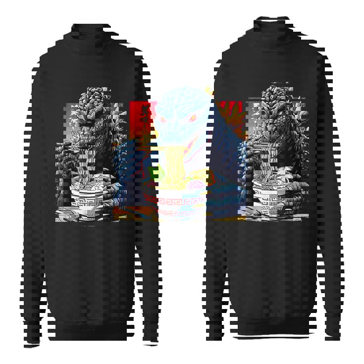Kaiju Eating Ramen Japanese Monster Lover Birthday Sweatshirt