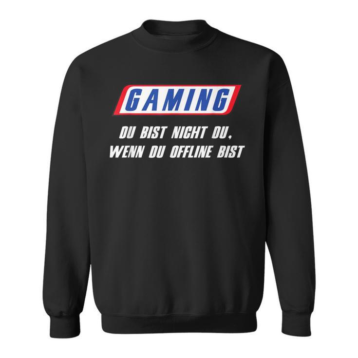 With ‘Gaming Du Bist Nicht Du Wenn Du Offline Bist’ Print Sweatshirt