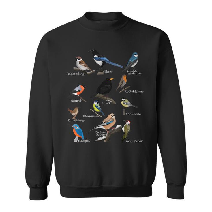 Garden Birds Bird Drawing Bird Blue Tit Robin Sweatshirt