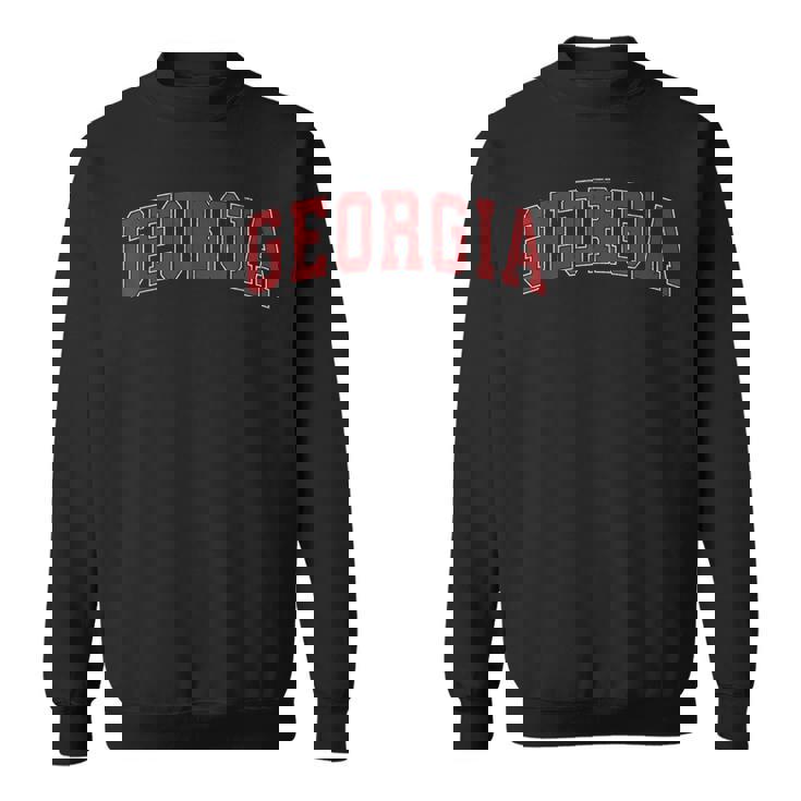 Georgia Ga Vintage Athletic Red Sports 80S 90S Style Sweatshirt