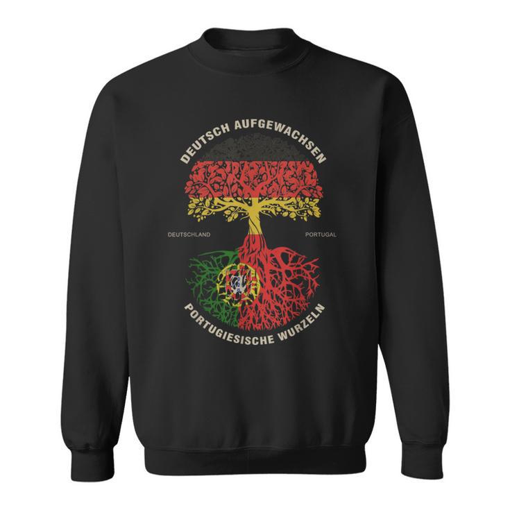 German Grown Portuguese Roots Portugal Flag Sweatshirt