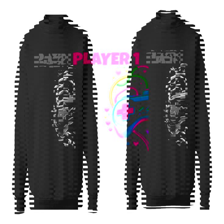 Giocatore 1 Look Da Partner Di San Love Controller Di Felpa