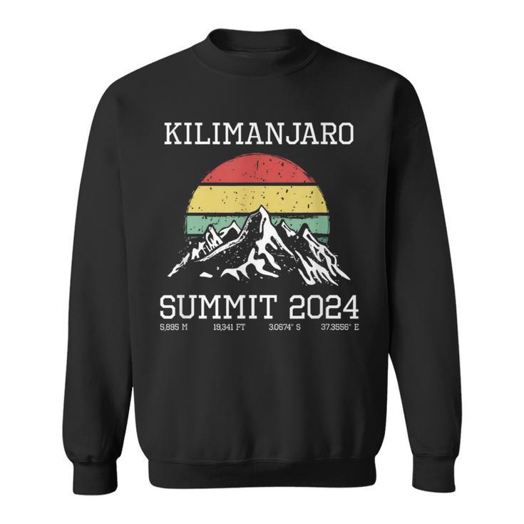 Gipfel Kilimanjaro 2024 Hiking Tanzania Retro Sweatshirt