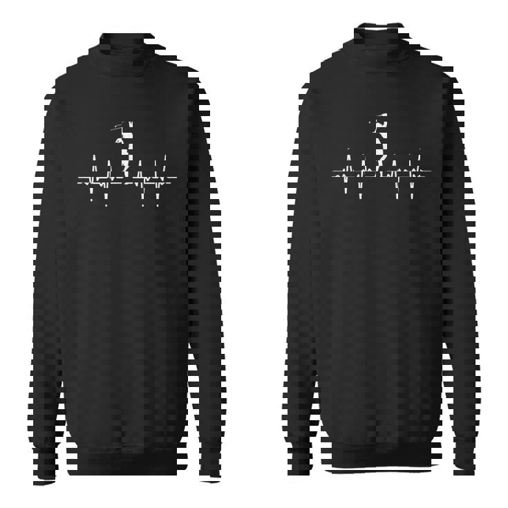 Graphic Golf Heartbeat Retro Styles Golf Lovers Outfits Sweatshirt