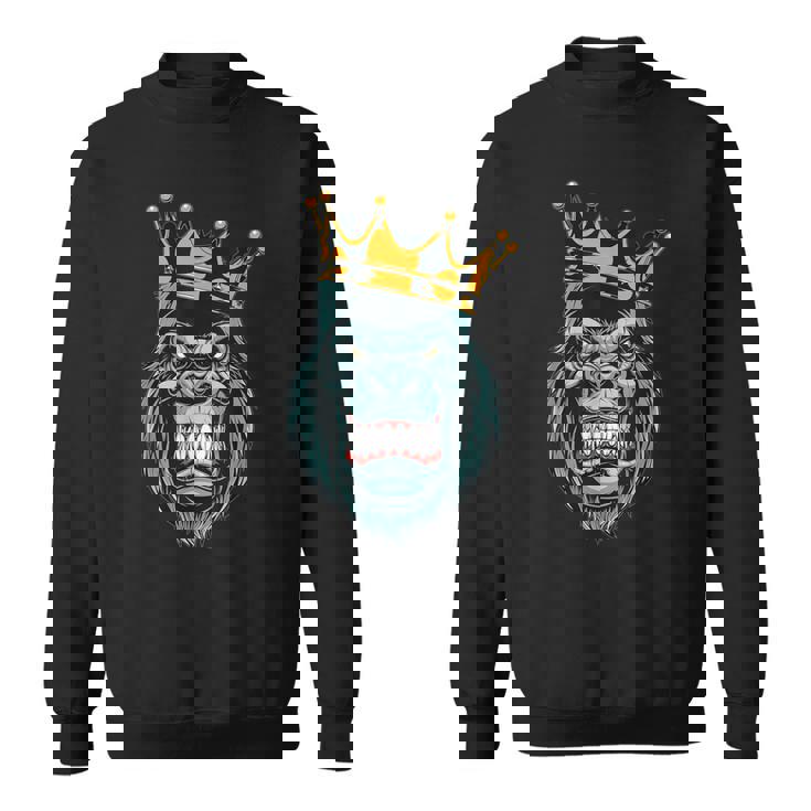 Grafica Wild Gorilla Con Alla Moda Felpa