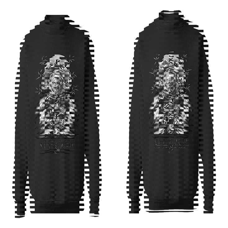 Guerrier Indien Amérindien Cherokee Attrape-Rêves Sweater e