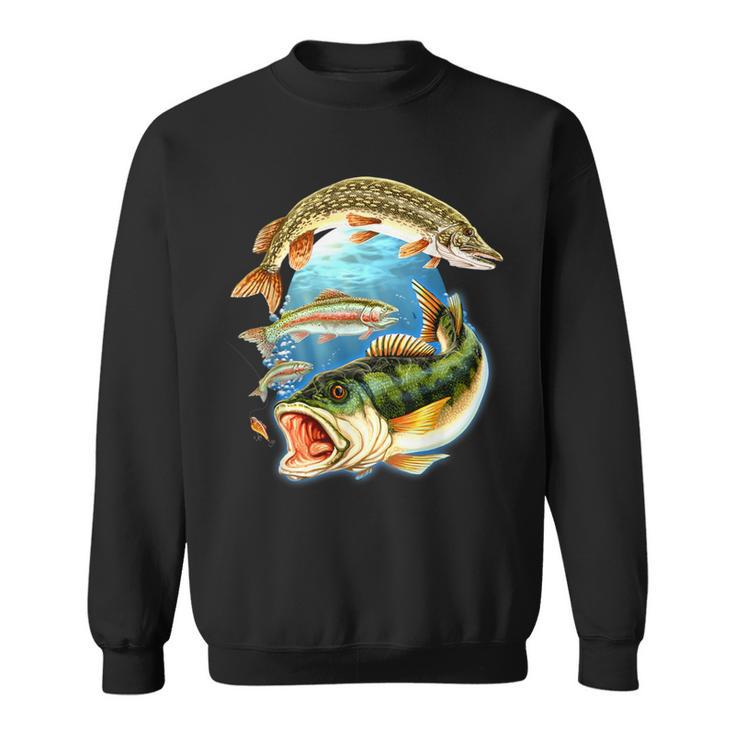 Guter Fang 3 Fisch Sweatshirt