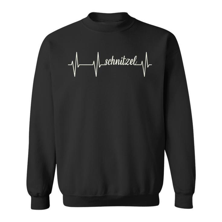 Heartbeat Ekg Schnitzel I Love Schnitzel Sweatshirt