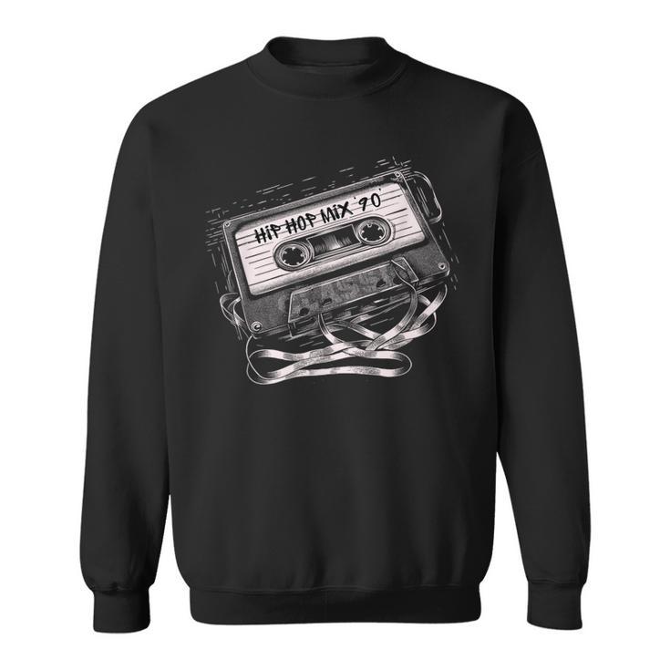 Hip Hop Old School Rap Mixtape 90Sintage Retro Cassette Sweatshirt