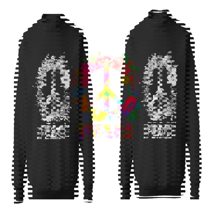 Hippie Symbole De Paix Fleur Colorée Idée Cadeau Enfant Sweater e