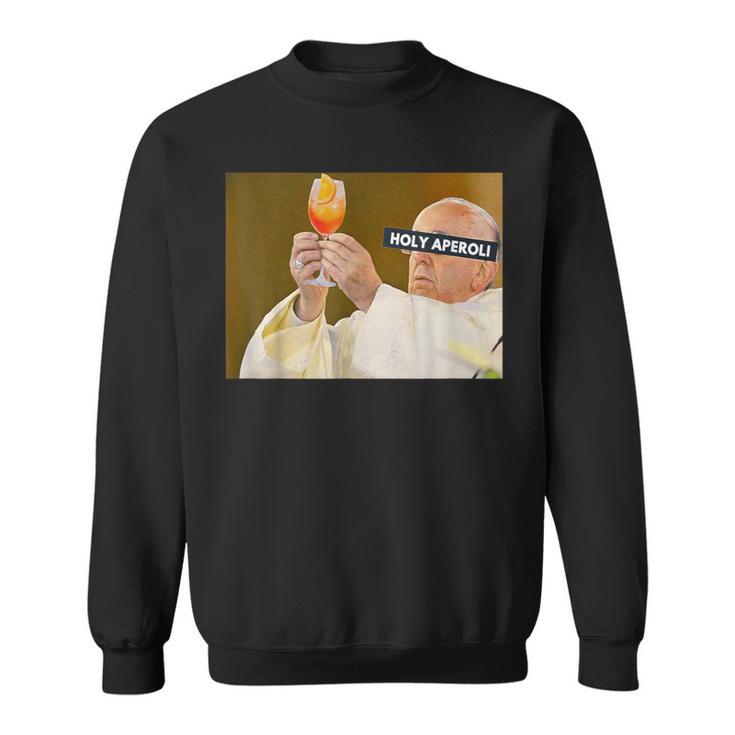 Holy Aperoli Gott Hält Ein Glas Wein Sweatshirt