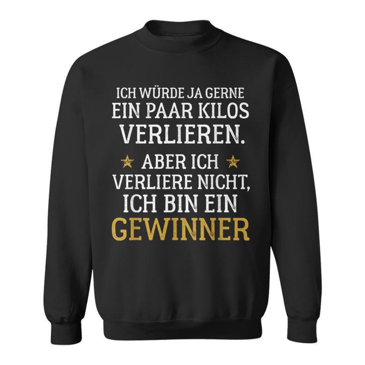 Ich Bin Ein Winner Diet Lose Weight Nutrition Sweatshirt