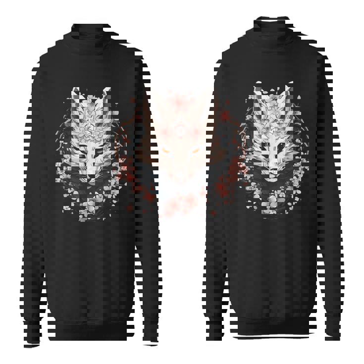 Illustration Renard Japonais Sakura Animal Sweater e
