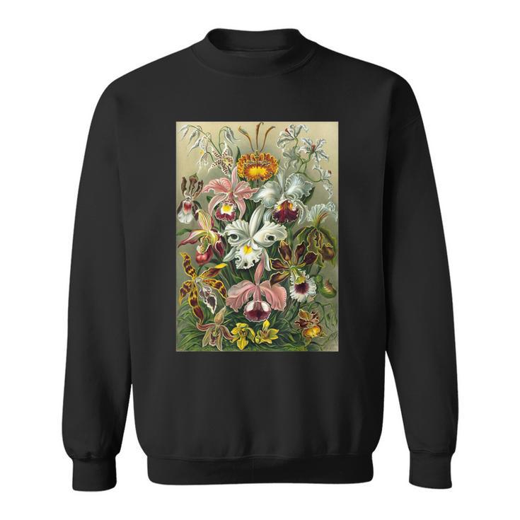 Illustrations Bontaniques Fleurs D'orchidées Sweater e
