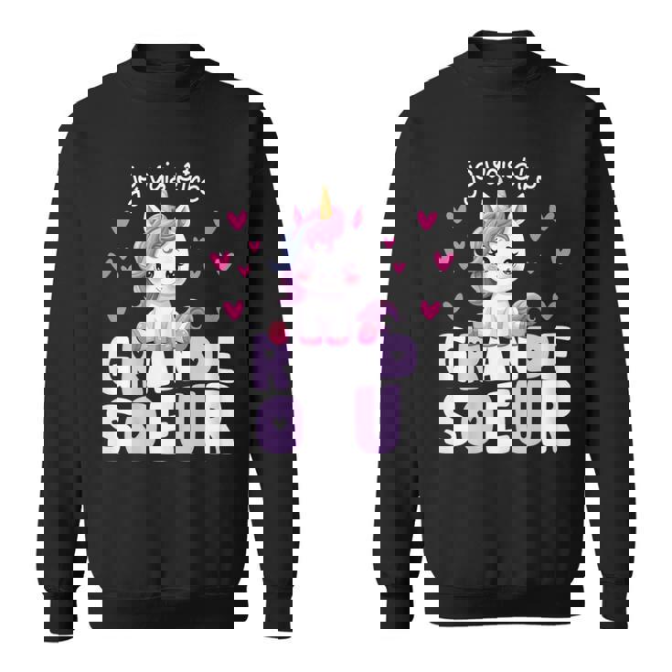 Jeais Être Grande Soeur Licorne Annonce Grossesse Soeur Sweater e