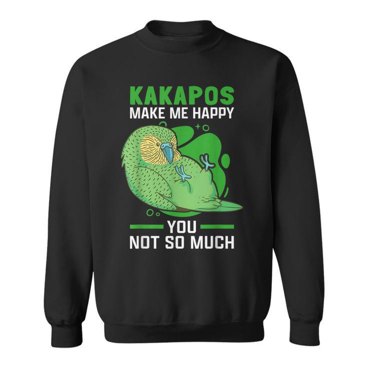 Kakapos Machen Glücklich New Zealand Flying Kakapo Sweatshirt